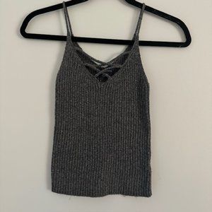 American Eagle Women's Gray Sweater Tank top Size Extra Small